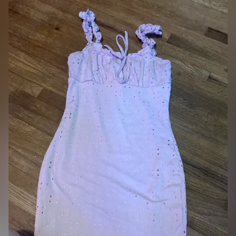 Pink mini dress